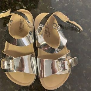 Metallic sandals